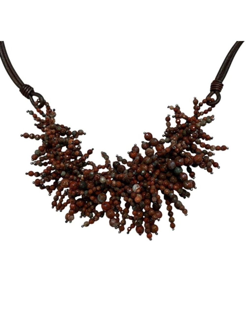 Brunello Cucinelli Beads Choker Necklace Brown